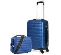 ITACA - Valises. Lot de Valise Rigides 4 roulettes - Valise Grande Taille, Valise soute Avion, Bagages pour Voyages.Ensemble Valise Voyage. Verrouillage à Combinaison, Bleu