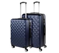 ITACA - Valises. Lot de Valise Rigides 4 roulettes - Valise Grande Taille, Valise soute Avion, Bagages pour Voyages.Ensemble Valise Voyage. Verrouillage à Combinaison, Bleu