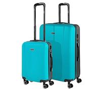 ITACA - Valises. Lot de Valise Rigides 4 roulettes - Valise Grande Taille, Valise soute Avion, Bagages pour Voyages.Ensemble Valise Voyage. Verrouillage à Combinaison 71117, Turquoise/Anthracite