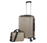 ITACA - Valises. Lot de Valise Rigides 4 roulettes - Valise Grande Taille, Valise soute Avion, Bagages pour Voyages.Ensemble Valise Voyage. Verrouillage à Combinaison, Champagne
