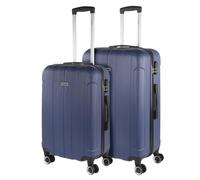 ITACA - Valises. Lot de Valise Rigides 4 roulettes - Valise Grande Taille, Valise soute Avion, Bagages pour Voyages.Ensemble Valise Voyage. Verrouillage à Combinaison, Bleu Jeans