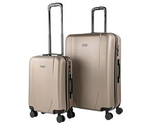 ITACA - Valises. Lot de Valise Rigides 4 roulettes - Valise Grande Taille, Valise soute Avion, Bagages pour Voyages.Ensemble Valise Voyage. Verrouillage à Combinaison 71117, Champagne