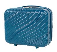 ITACA - Vanity Case Rigide - Trousse de Toilette Femme Voyage - Trousse de Toilette Grande Capacité Légère et Résistante, Bleu pétrole