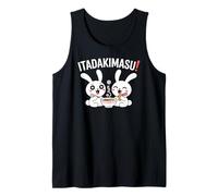 Itadakimasu! Drôle Chibi Anime Bunny Kawaii Manga Comédie Débardeur