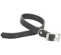 ITAL DOG Collier pour Chien Cuir Noir Largeur 20 mm, Longueur 50 cm, Taille M