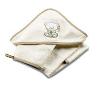 Italbaby brodée Terry Serviette carrée en bambou, Beige