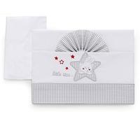 Italbaby Little Star Parure de lit brodée 3 pièces Gris 500 g