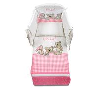 Italbaby Maxi Hello Parure de lit, Rose/blanc, 5 pièces