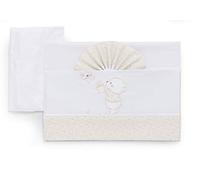 Italbaby Parure de lit brodée 3 pièces Bear Ivoire 500 g