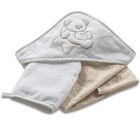 Italbaby Sèche serviette avec capuche en éponge 75 x 75 cm Sweet Blanc - 350 g