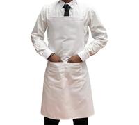 Italbangla Textile Tablier de cuisinier, unisexe, durable, confortable avec poche avant, lavable pour cuisine, bar, restaurant, boucher et restauration, Blanc, Taille Unique