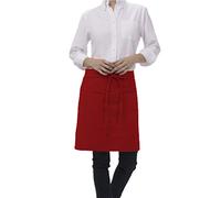 Italbangla Textile Unisexe Half Bistro Apron, Chef Bistro Apron Comfortable with Front Pocket, Usable for Cooking, Kitchen, Bar, Restaurant, Butcher's and Catering, rouge, Half
