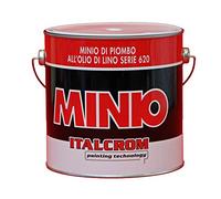 Italcrom Antirouille au minium de plomb à l'huile de lin, série 620 pour fer, bois, bateau, usage professionnel, 0,375 l