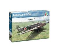 Italeri 0102 1:72 Ju-52/3 m - Maquette de construction, modélisme, bricolage, loisirs, collage, kit en plastique, fidèle aux détails, kit militaire, multicolore