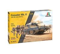 Italeri 1:35 Crusader MK.II avec inf. Fig. (5), modélisme, Bricolage, Loisirs, Collage, kit de Construction en Plastique, 6579S, Multicolore