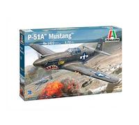 Italeri -1423 P-51A Mustang, Échelle 1:72, Model Kit, Modèle en Plastique à Monter, Modellisme, Couleur Gris, IT1423