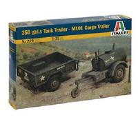 1:35 Italeri GAL.S TANK TRAILER AND M101 KIT IT0229 Modellino