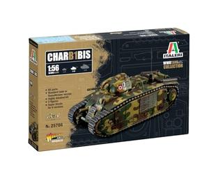 Italeri 25766 1:56 Char B1 Bis - Maquette de construction, modélisme, bricolage, loisirs, collage, kit en plastique, fidèle aux détails, kit militaire, char 1:56