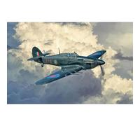 Italeri 2828 1:48 Hurricane MK.II C - modélisme, Kit, Modèle de Sol, Hobby, Colle, Kit Plastique, détaillé, Gris