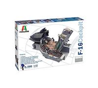 Italeri 2990 1:12 F-16 Cockpit - Modélisme, kit de construction, modélisme, bricolage, loisirs, collage, kit de construction en plastique, fidèle aux détails, multicolore