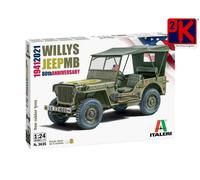 Italeri 3635 Willys Jeep MB '80th Anniversary' 1/24 Echelle Kit Plastique T48