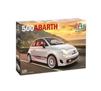 Italeri 3674 500 Abarth (2008), échelle 1:24, Plastic Model Kit/Modèle en plastique à monter