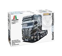 ITALERI 3952S - 1:24 Scania R730 Streamline Show Truck, modélisme, modélisme sur pied, bricolage, passe-temps, collage, kit en plastique, détaillé, unisexe adulte, noir