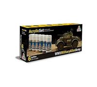 Italeri Set de peintures acryliques WWII Armée alliée IT440AP – 6 flacons inclus