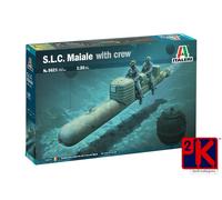 Italeri 5621 S.L.C. MAIALE Avec Équipage Kit Maquette Sous-marin 1/35 Plastique