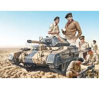 ITALERI -6592 Crusader MK.II with British Crew El Alamein 1942-2022, Échelle 1:35, Model Kit, Modèle en plastique à monter, Modélisme, Multicolore, IT6592