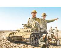 Maquette Char Pz.Kpfw.Iv F1/F2/G With Afrika Korps Infantry - Italeri-Italeri Multicolore