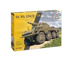 Italeri 6756 1:35 Sd.Kfz. 234/3 SW Voiture blindée Réplique fidèle à l'original, modélisme, kit de construction en plastique, bricolage, loisirs, collage, modélisme, assemblage, non laqué