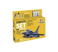 Italeri 72009 1:72 F-16 C/D Night Falcon Kit complet de modélisme, kit de construction, modélisme, bricolage, loisirs, collage, kit de construction en plastique, avec accessoires