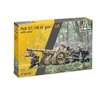 Italeri 96460 Pak 97/38 AT Gun with Crew, Échelle 1:35, Maquette en Plastique/As