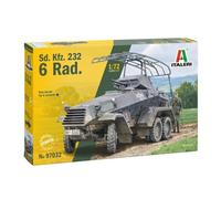 Italeri Maquette plastique Sd.Kfz.232 6 roues 1:72 - Kit à monter, 4 décos, notice couleur, détails fins