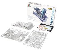 Italeri-F-104G Cockpit Starfighter Maquette Plastique à Assembler, I2991, Transparent, S