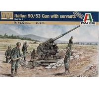 Italeri Maquette Chars d'assaut I6122 – Canon italien 90/53 et servants – Échelle 1:72