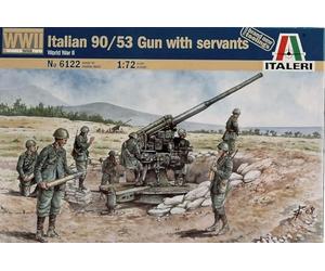 Italeri - I6122 - Maquette - Chars d'assaut - Canon Italien 90/53 et Servants - Echelle 1:72