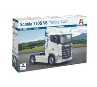 Italeri Maquette tracteur Scania S770 V8 1:24 Cabine blanche 2 essieux Kit IT3965
