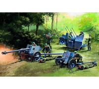 1:72 Italeri German Guns Set: Pak35-Pak40-Flak38 Kit IT7026 Modellino