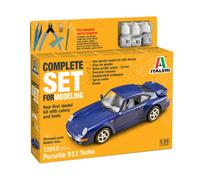 Italeri 72013 Ensemble complet Porsche 911 Turbo, échelle 1:24, Plastic Model Kit/Modèle en plastique à monter