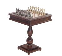 Italfama Ensemble oriental XL + table d'échecs avec Briar ELM Wood + Backgammon