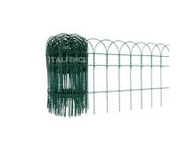 Italfence - Bordure de jardin décorative, galvanisé et plastifiée, Clôture de jardin (Toutes les hauteurs) [H 40cm, 25m]
