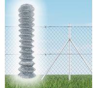 Italfence - Grillage métallique pour clôtures, grillage simple torsion sans picots défensifs galvanisé, 25m (Toutes les hauteurs disponibles) [Ø1,80mm, 175cm]