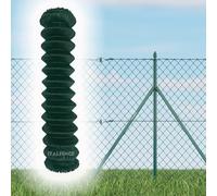 Italfence - Grillage métallique pour clôtures, grillage simple torsion sans picots défensifs plastifié vert, 25m (Toutes les hauteurs disponibles) [Ø2,40mm, 150cm]