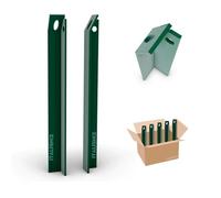Italfence - Jambe de force pour Clôture, plastifié vert (Toutes les hauteurs) [H 170cm, 25x25x3mm, 5 pièces]