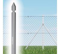 Italfence - Lot de 10 piquets T pour clôture en fer galvanisé (Toutes les hauteurs disponibles) [H 100cm, 30x30x3mm]