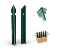 Italfence - Piquet T de Clôture, plastifié vert (Toutes les hauteurs) [H 100cm, 30x30x3mm, 10 pièces]