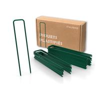 Italfence - Piquets de fixation pour toiles de paillages, acier galvanisé et plastifié (Toutes les tailles) [Ø3,00mm, 50 pièces]