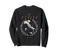 Italia Amore Map Couronne d'olivier Ruban Italien Emblème Graphique Sweatshirt